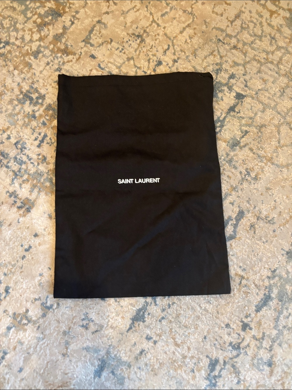 Saint Laurent Black Dust Bag with White Logo